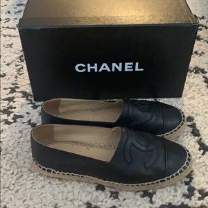Chanel leather espadrilles